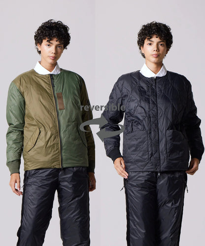 Reversible MA-1 Type Inner Down Jacket - Crazy Olive x Black