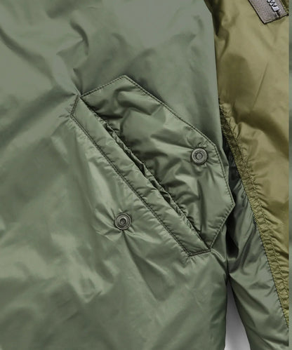 Reversible MA-1 Type Inner Down Jacket - Crazy Olive x Black