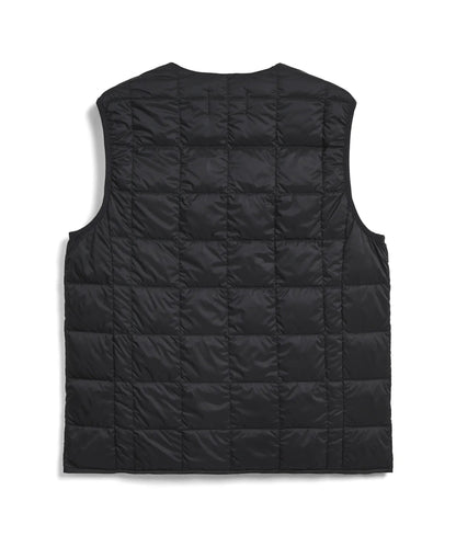 V-Neck Button Down Vest - Black