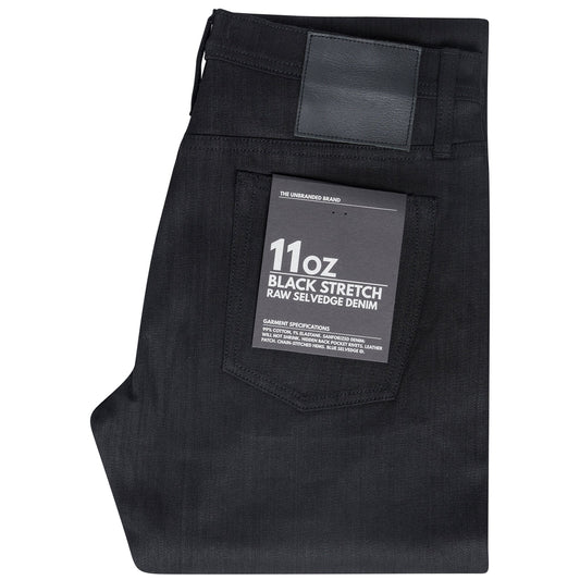 UB222 Tapered Black Stretch Selvedge