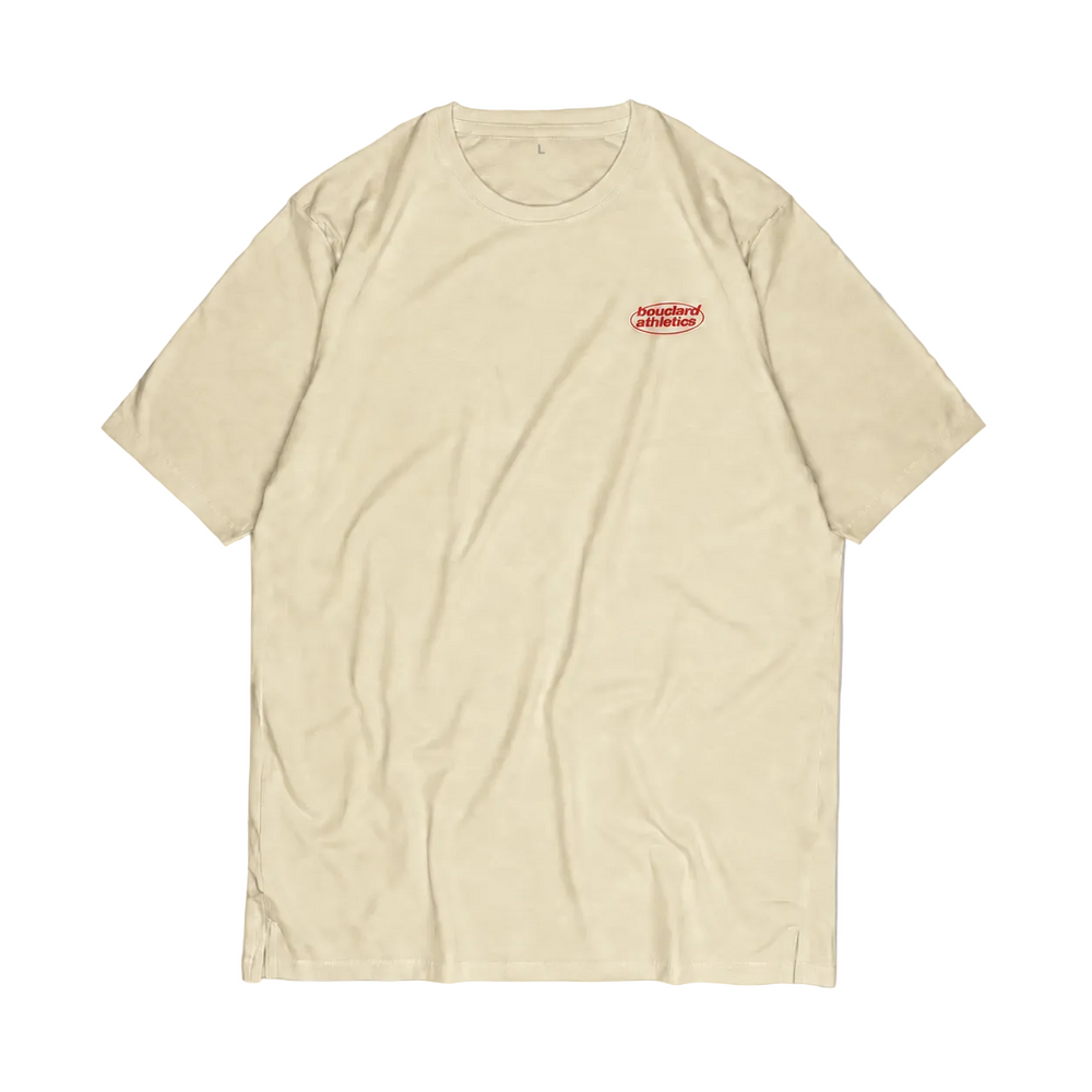 T-Shirt bouclard athletics Red Logo - Natural