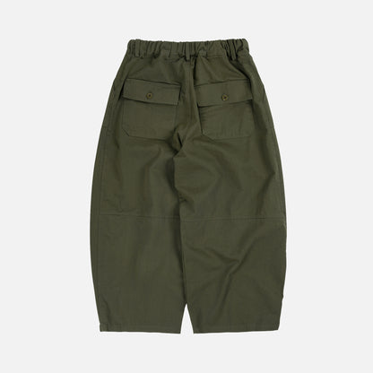 Twill Balloon Pants - Olive
