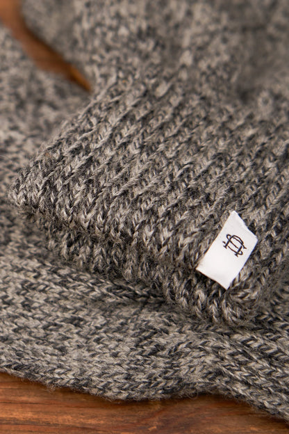 Full Finger Glove Rag Wool - Charcoal Melange