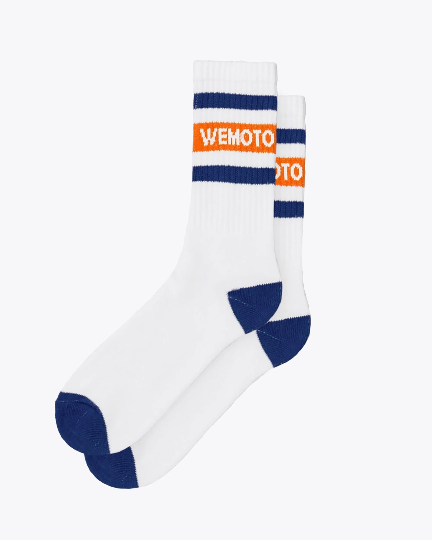 Milbury Knitted Socks - Navy Blue - Orange