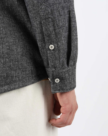 Anderson Blended Wool Shirt - Dark Grey