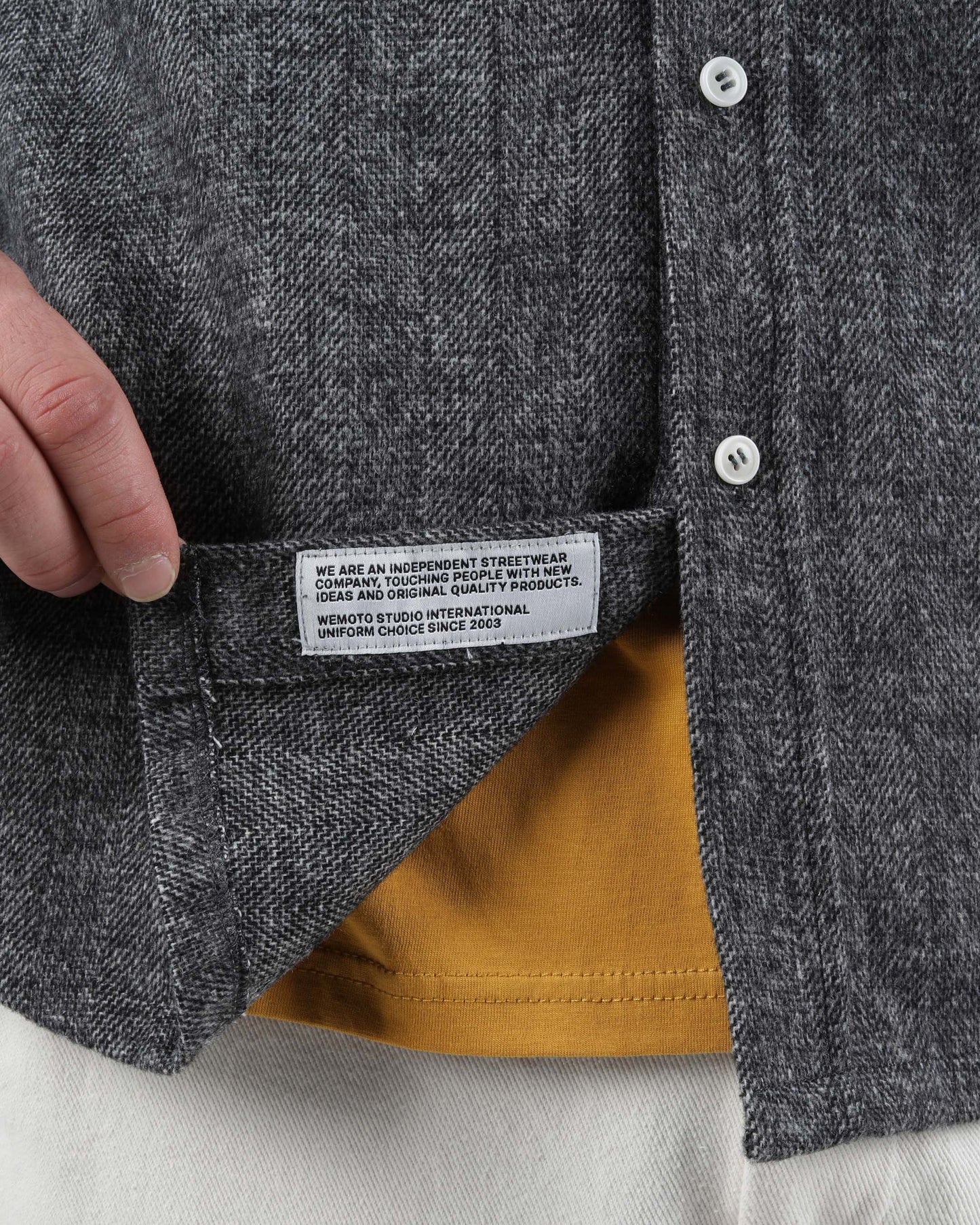 Anderson Blended Wool Shirt - Dark Grey