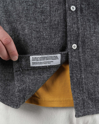 Anderson Blended Wool Shirt - Dark Grey