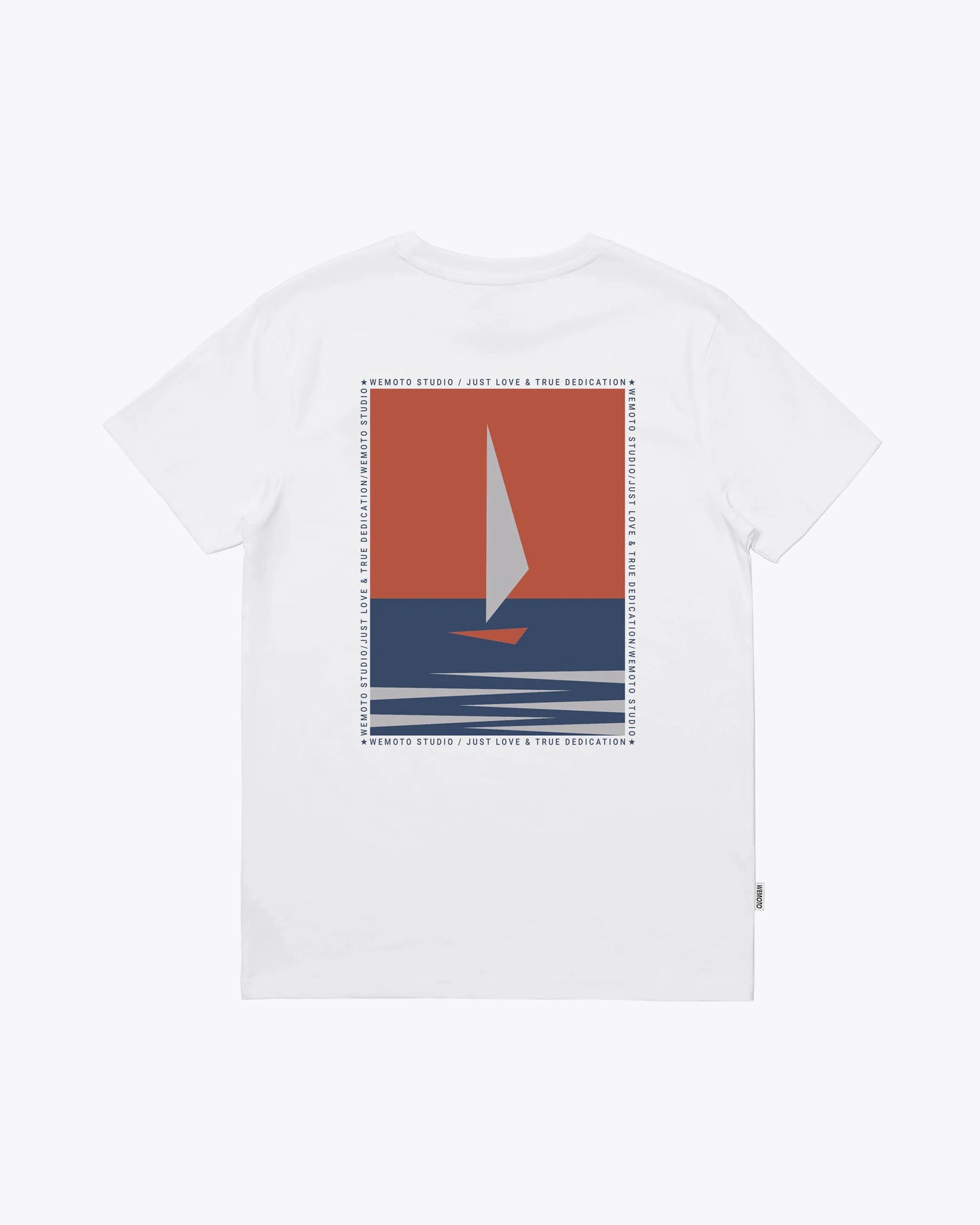 Boat Printed Artwork T-Shirt - White