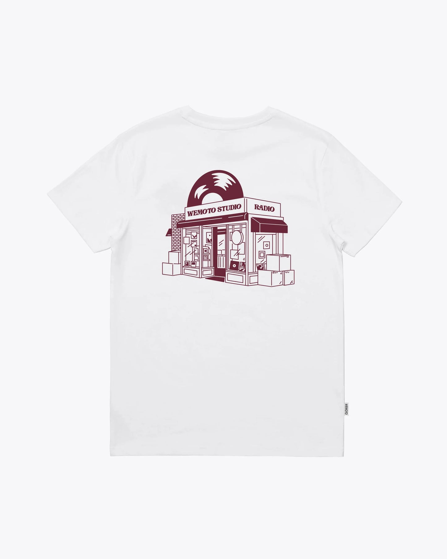 Record Printed Artwork T-Shirt - White