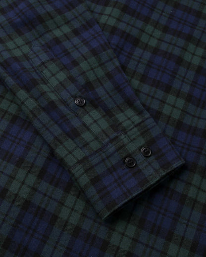 Ian Cotton Flannel Shirt - Dark Green