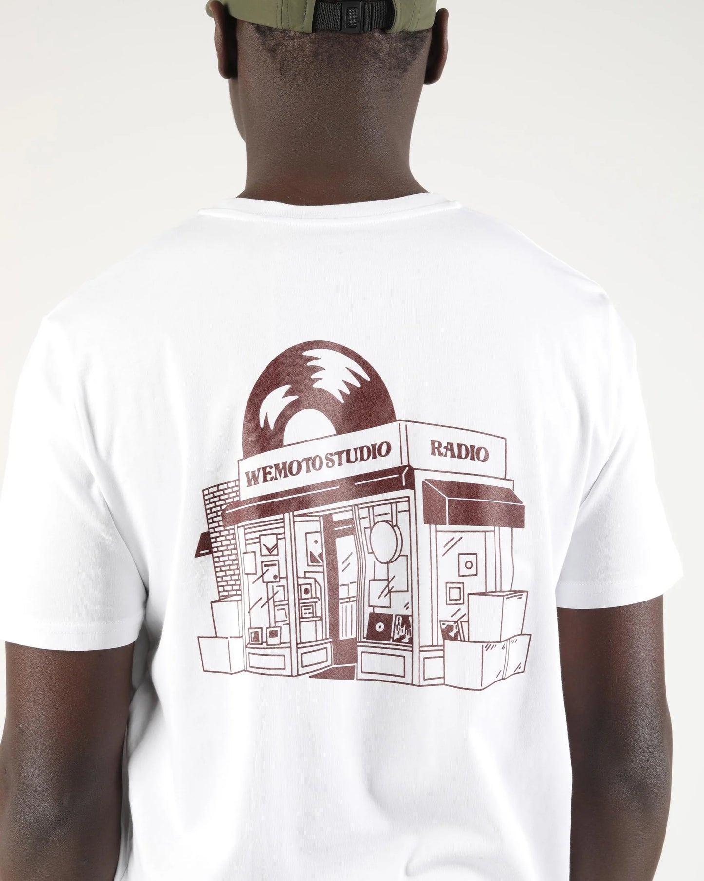 Record Printed Artwork T-Shirt - White