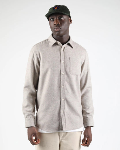 Anderson Blended Wool Shirt - Beige