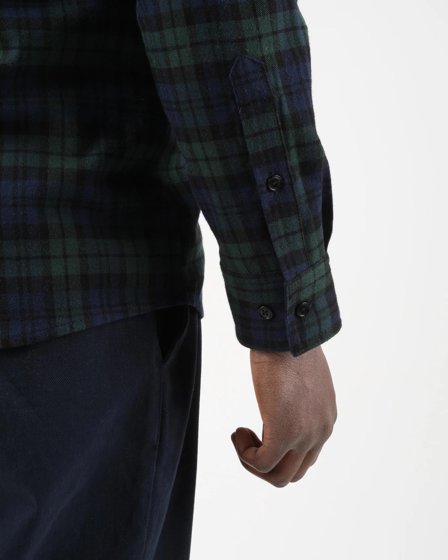 Ian Cotton Flannel Shirt - Dark Green