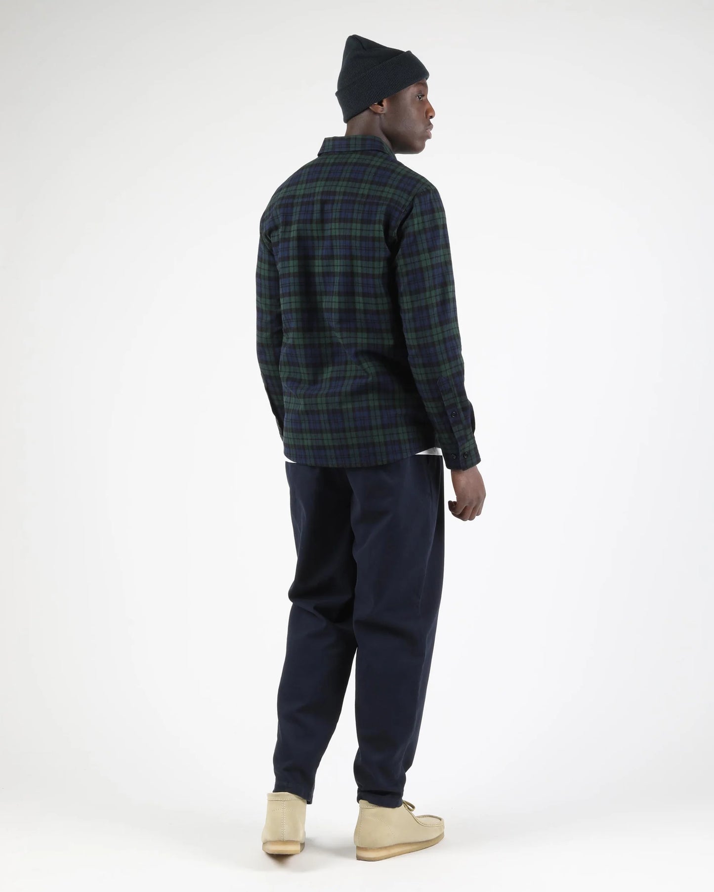 Ian Cotton Flannel Shirt - Dark Green