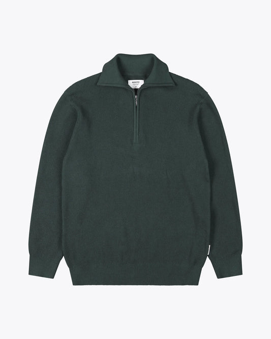 Turner Knit Zip Troyer - Dark Green