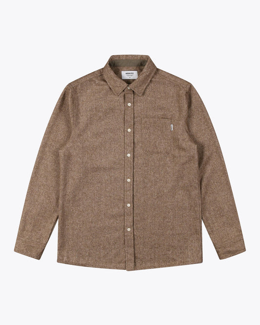 Anderson Blended Wool Shirt - Brown