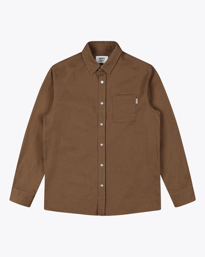 Bobby Coton Twill Shirt - Brown