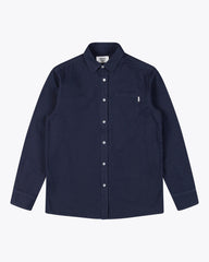 Bobby Coton Twill Shirt - Navy Blue