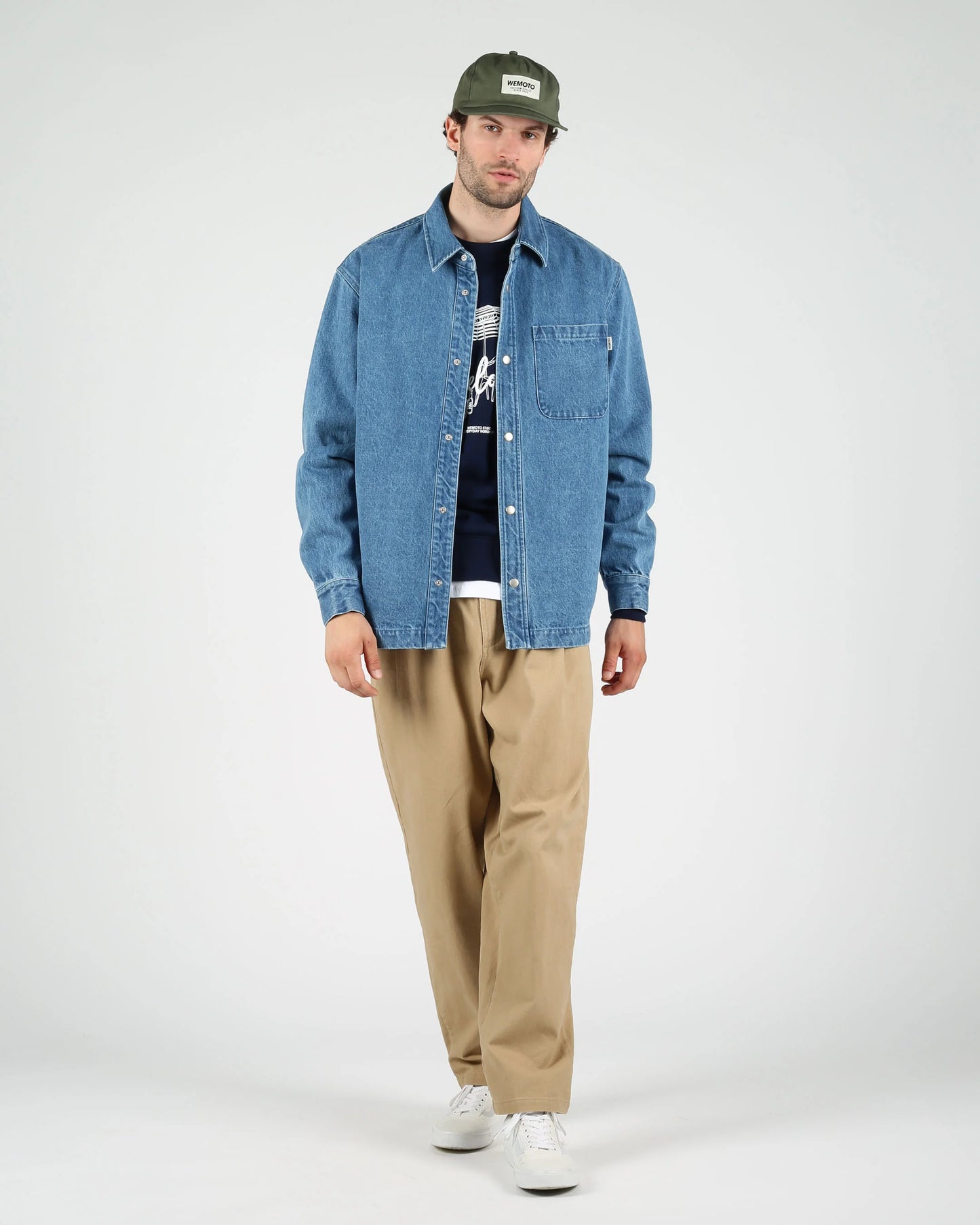Len Denim Overshirt - Blue Denim