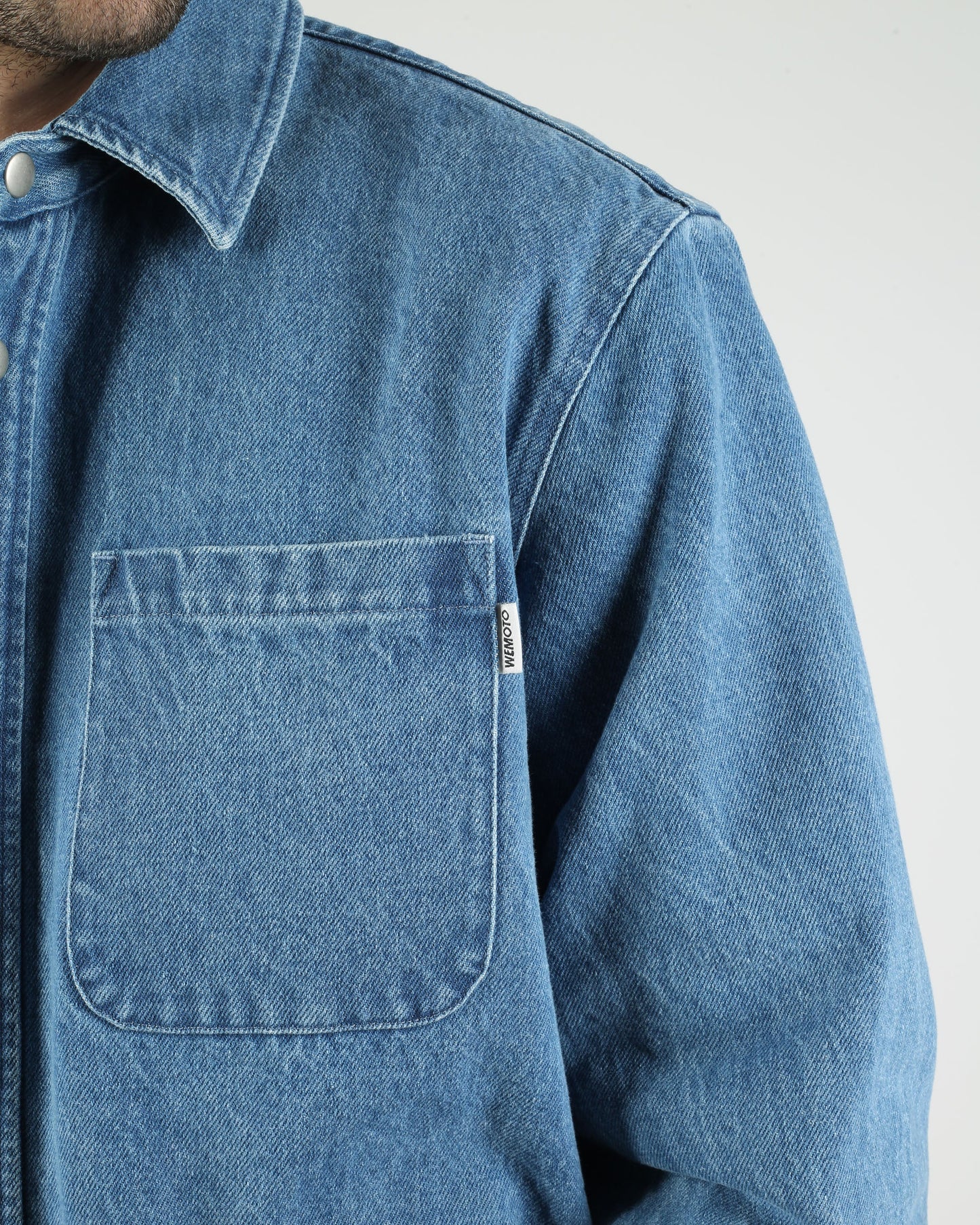 Len Denim Overshirt - Blue Denim