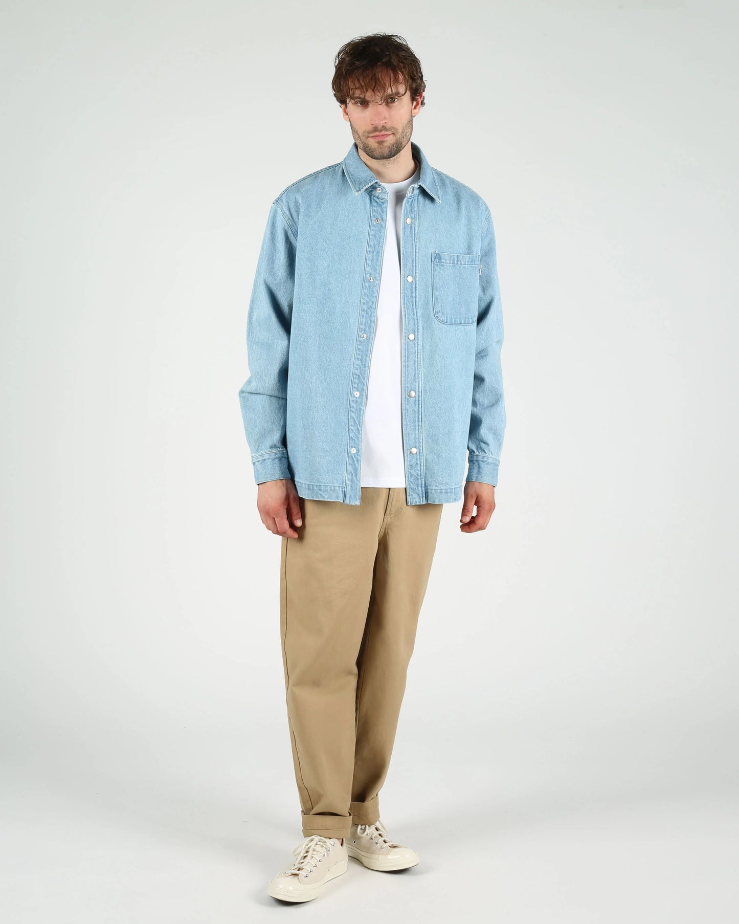 Len Denim Overshirt - Light Denim