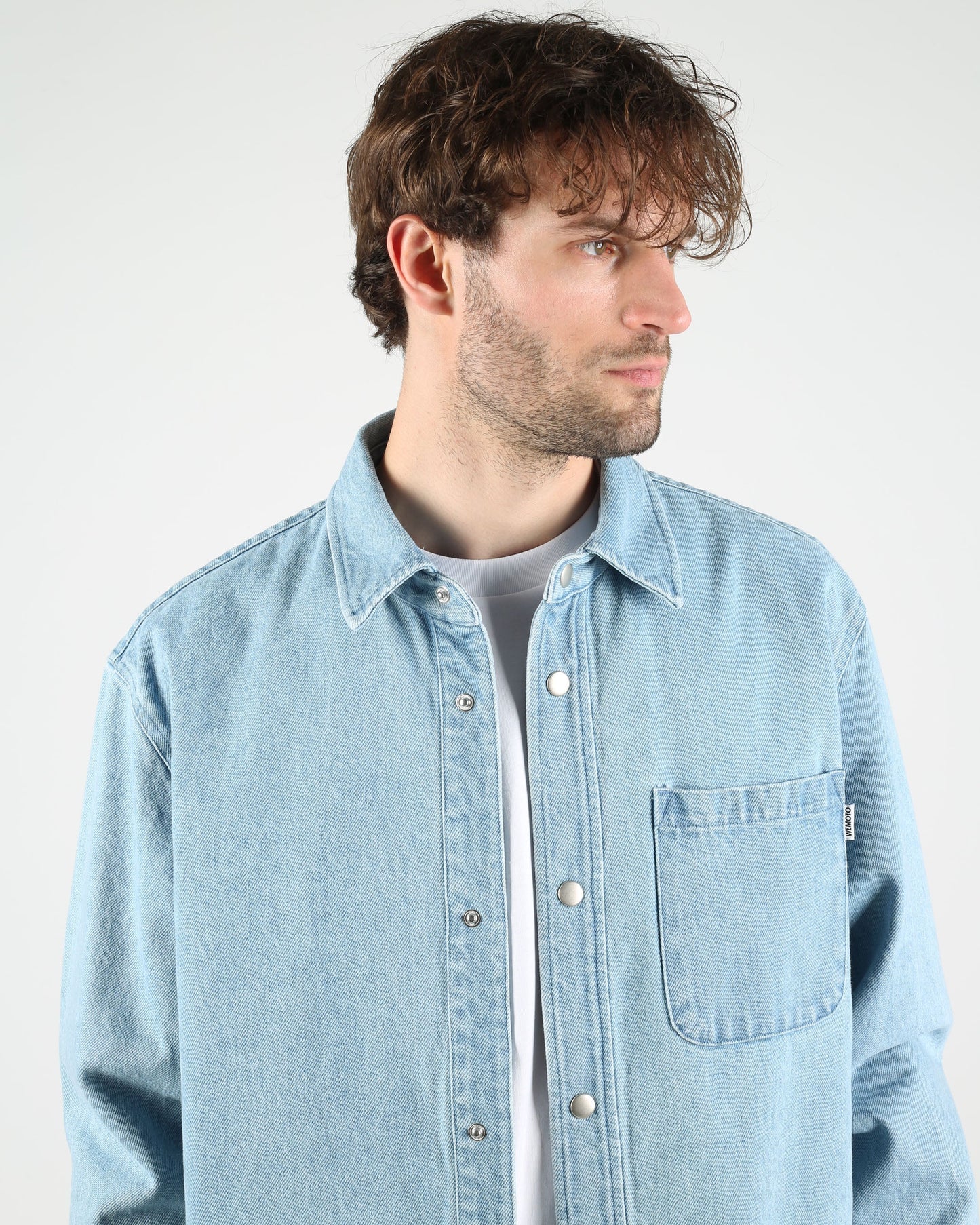 Len Denim Overshirt - Light Denim
