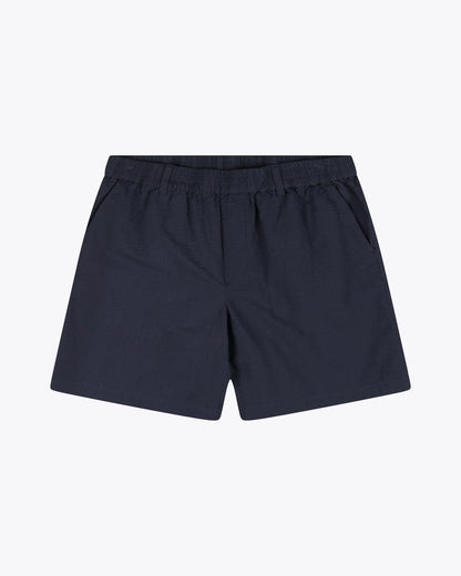Devon Seersucker Shorts - Navy Blue