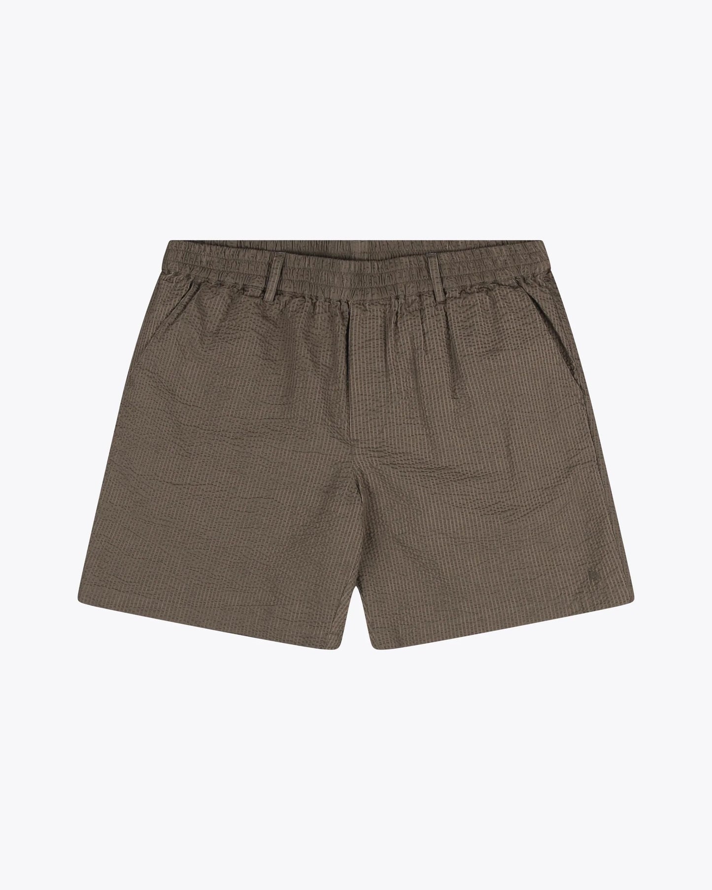 Devon Seersucker Shorts - Navy Blue