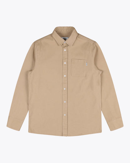Bobby Coton Twill Shirt - Beige
