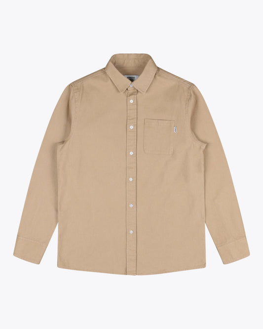 Bobby Coton Twill Shirt - Beige