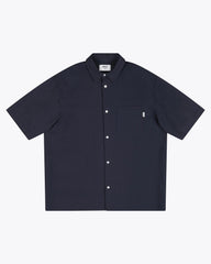 Walker Seersucker Short Sleeve Shirt - Dark Navy