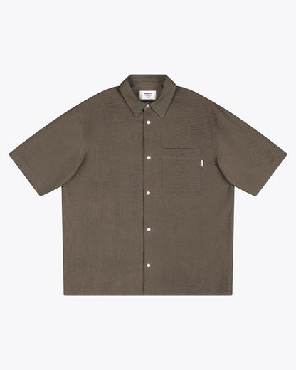 Walker Seersucker Short Sleeve Shirt - Olive