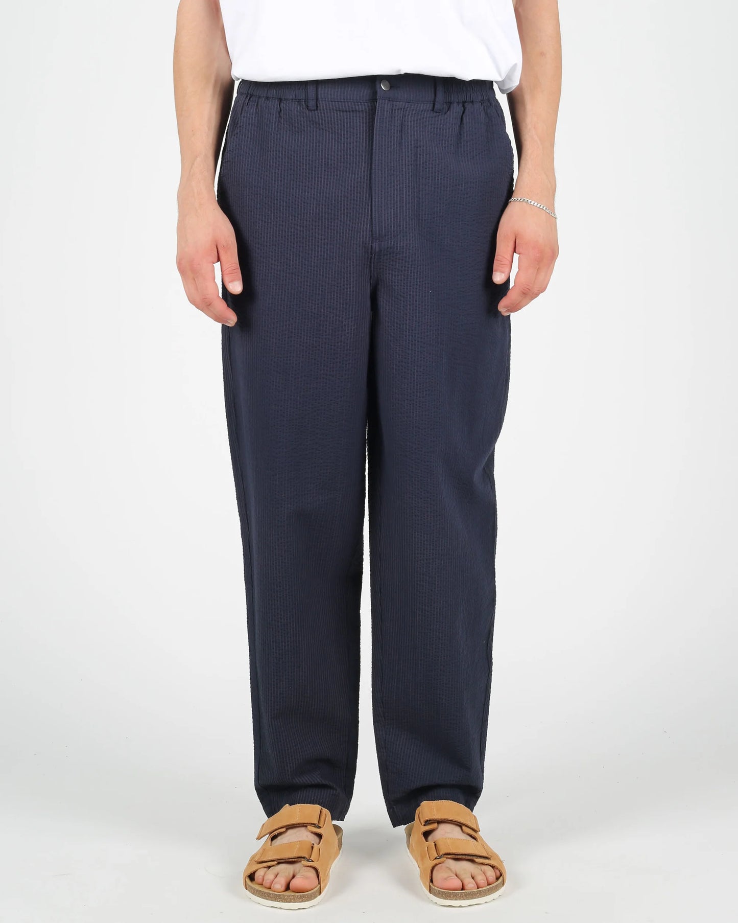 Grover Seersucker Pant - Dark Navy