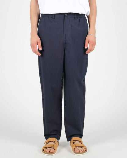 Grover Seersucker Pant - Dark Navy