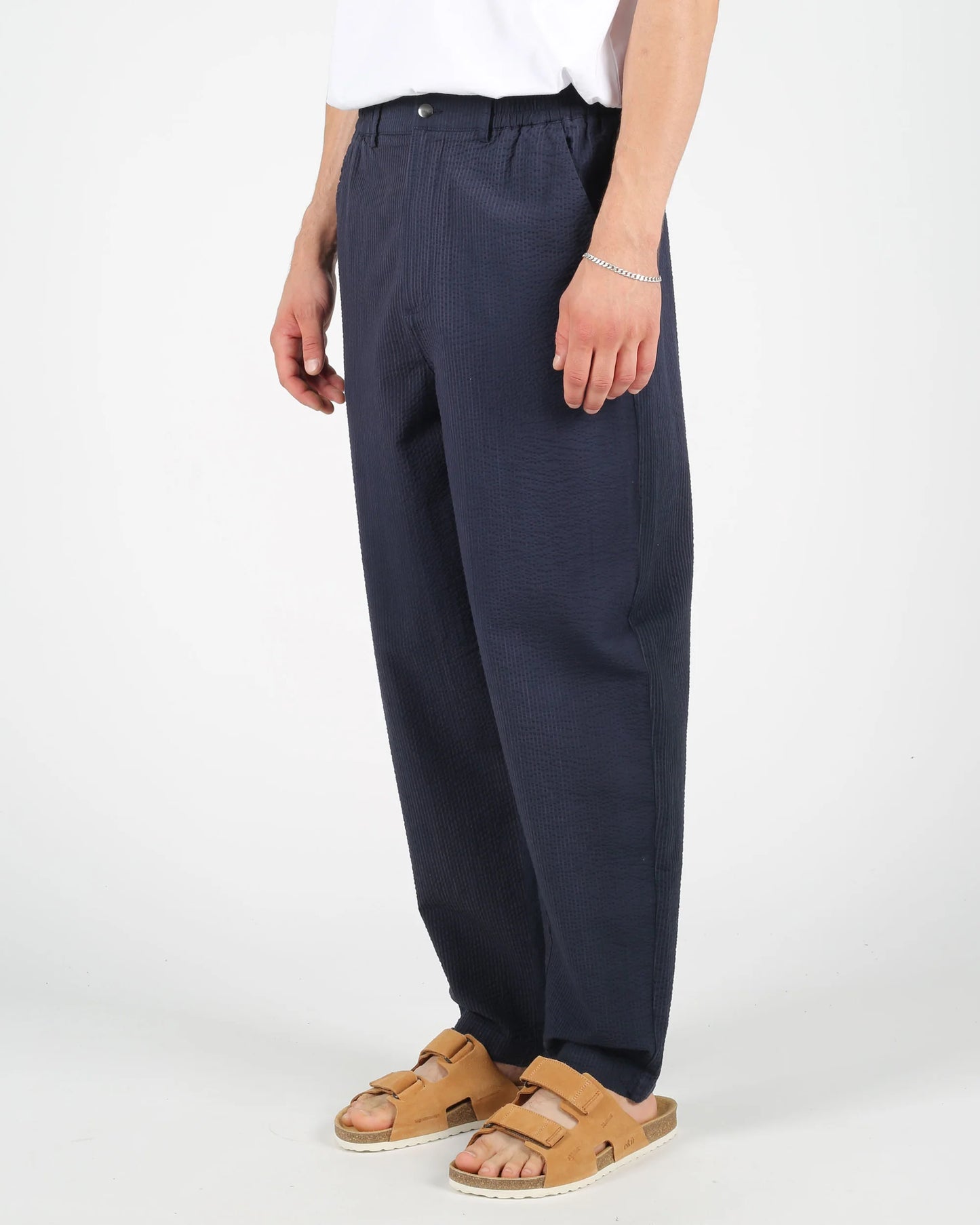 Grover Seersucker Pant - Dark Navy