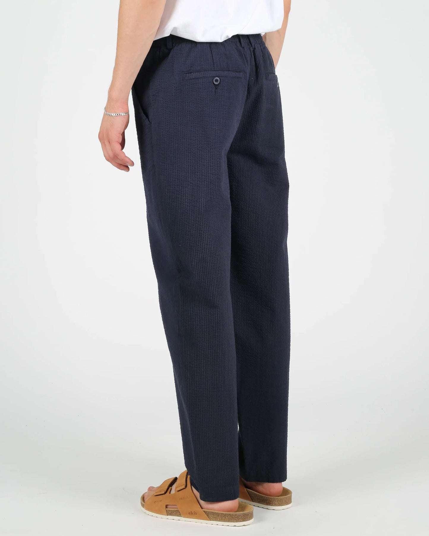 Grover Seersucker Pant - Dark Navy