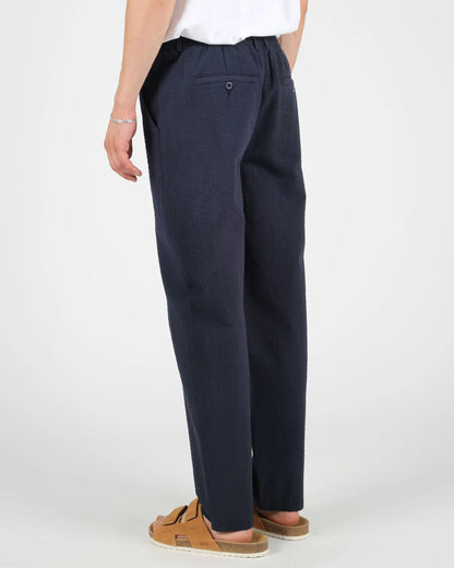 Grover Seersucker Pant - Dark Navy