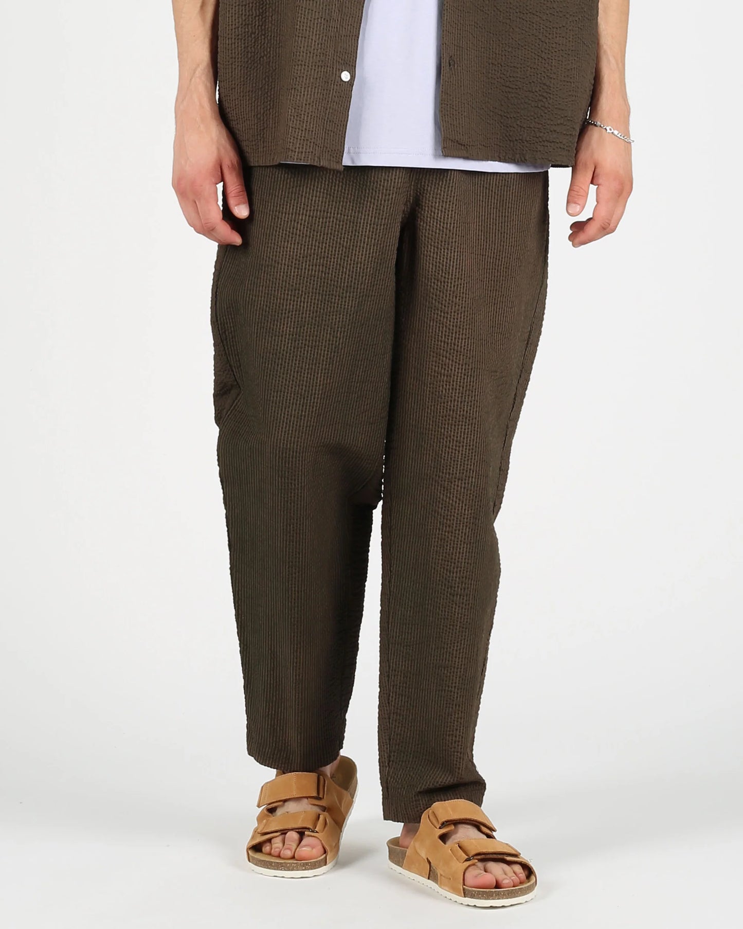 Grover Seersucker Pant - Olive