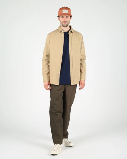 Bobby Coton Twill Shirt - Beige