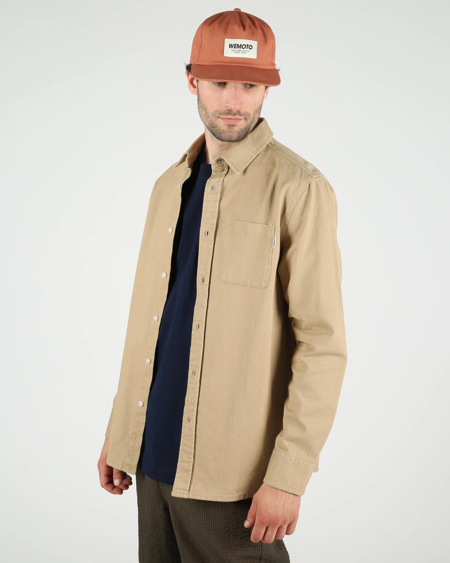 Bobby Coton Twill Shirt - Beige
