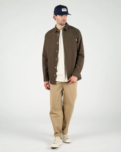 Twain Seersucker Shirt - Olive