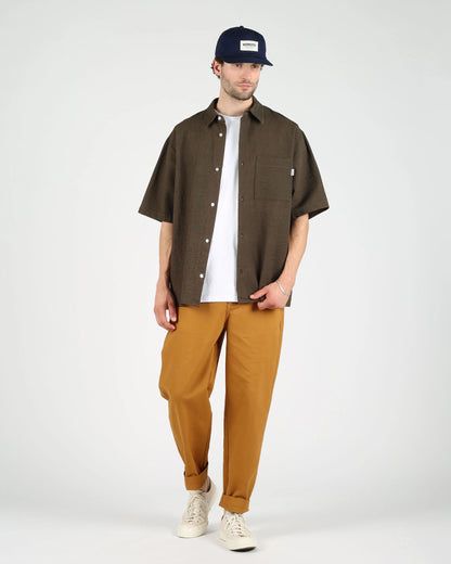 Walker Seersucker Short Sleeve Shirt - Olive