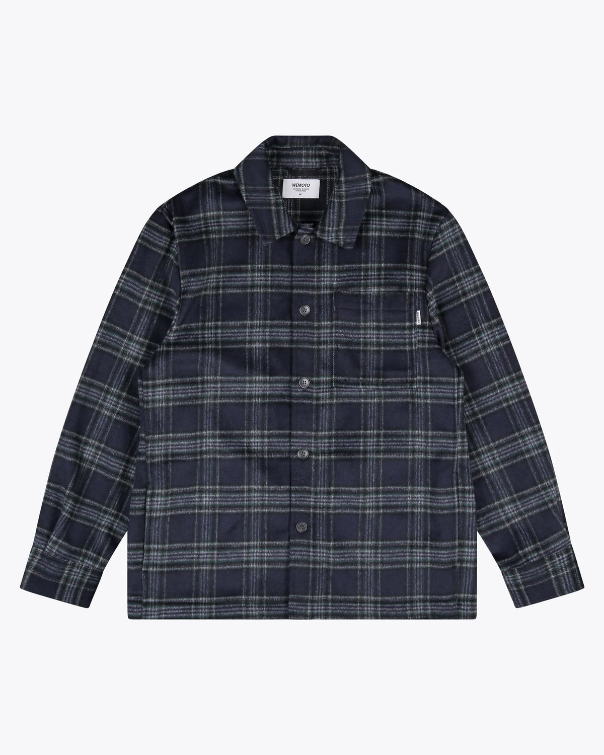 William Wool Over Shirt - Navy Blue
