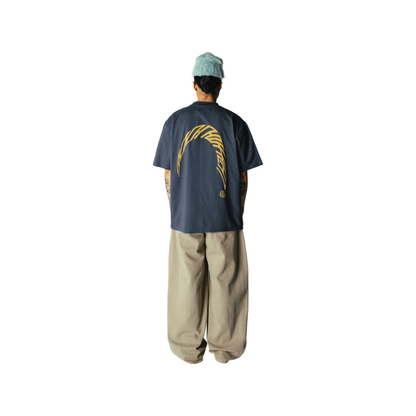 Baine Warp Tee - Slate Blue