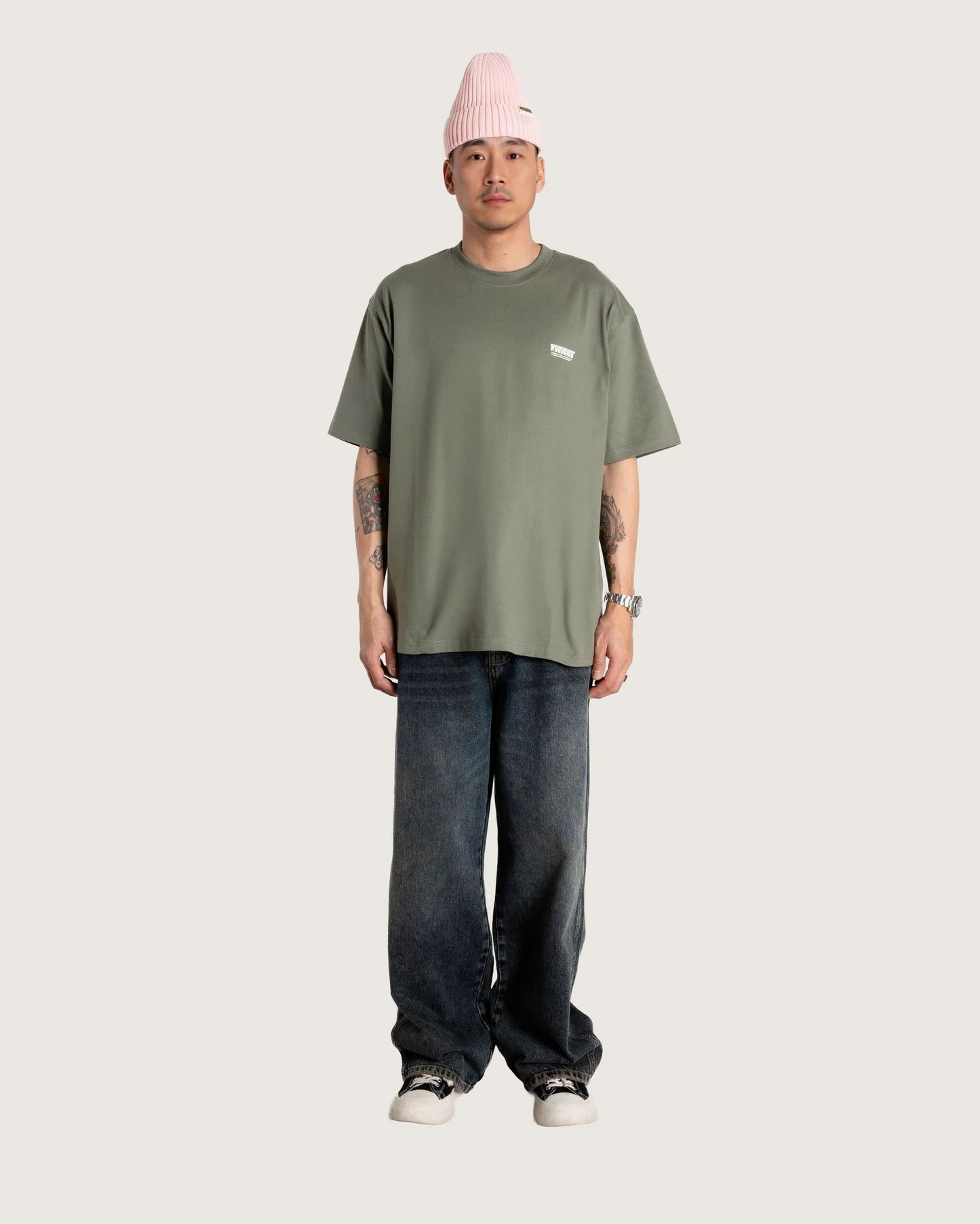 Baine Soya Tee - Grey/Green