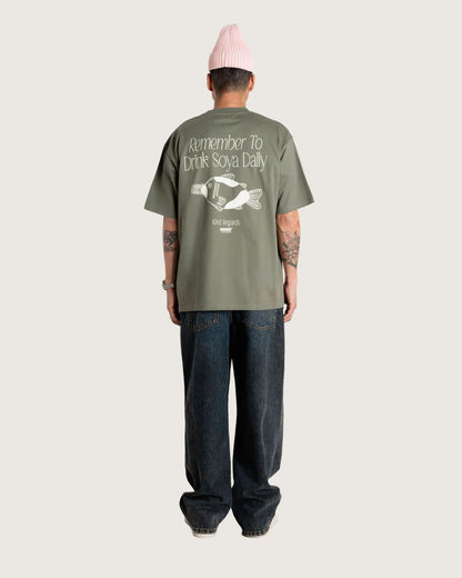Baine Soya Tee - Grey/Green