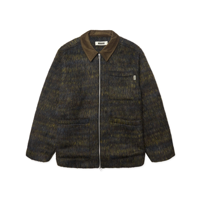 Blade Hairy Zip Jacket - Dark Olive