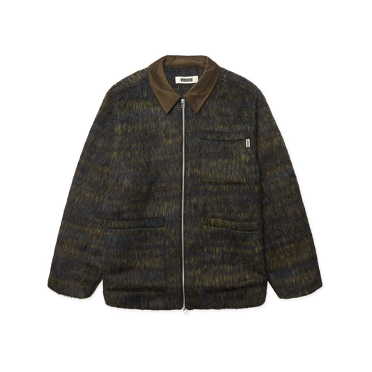 Blade Hairy Zip Jacket - Dark Olive