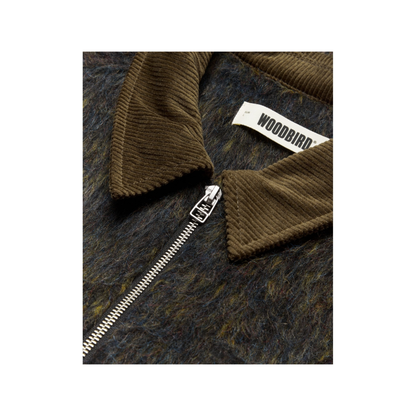 Blade Hairy Zip Jacket - Dark Olive