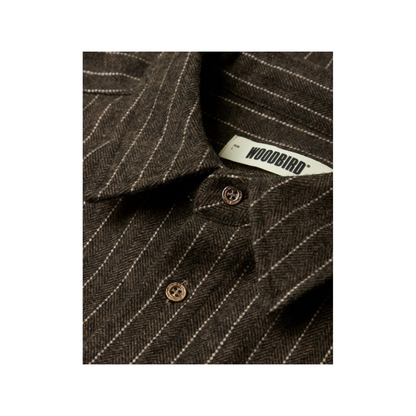 Buzo Herringbone Shirt - Dark Olive